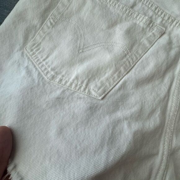 Women’s Levi 501 White Shorts With Pink And Blue Tye Dye Size 33 - Picture 11 of 12